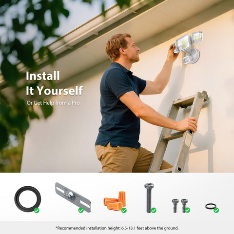 Onforu junction box included for easy hardwired installation