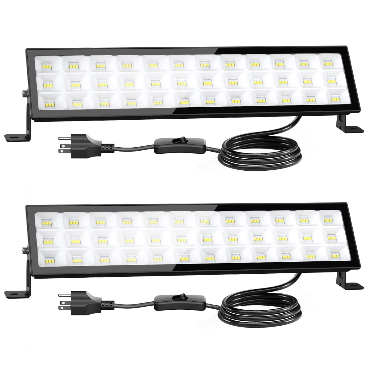 Onforu LED Shop Lights 100W with outdoor plug for bright task lighting.