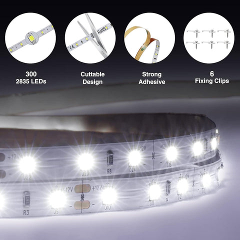 Onforu flexible LED strip bending under cabinet for corners