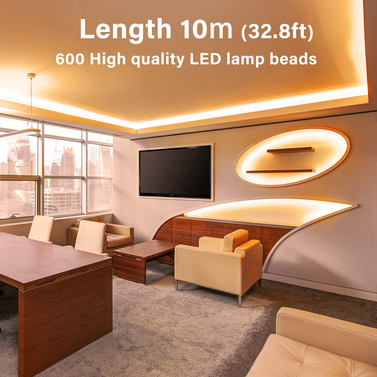 Onforu foam tape backing for secure LED strip mounting