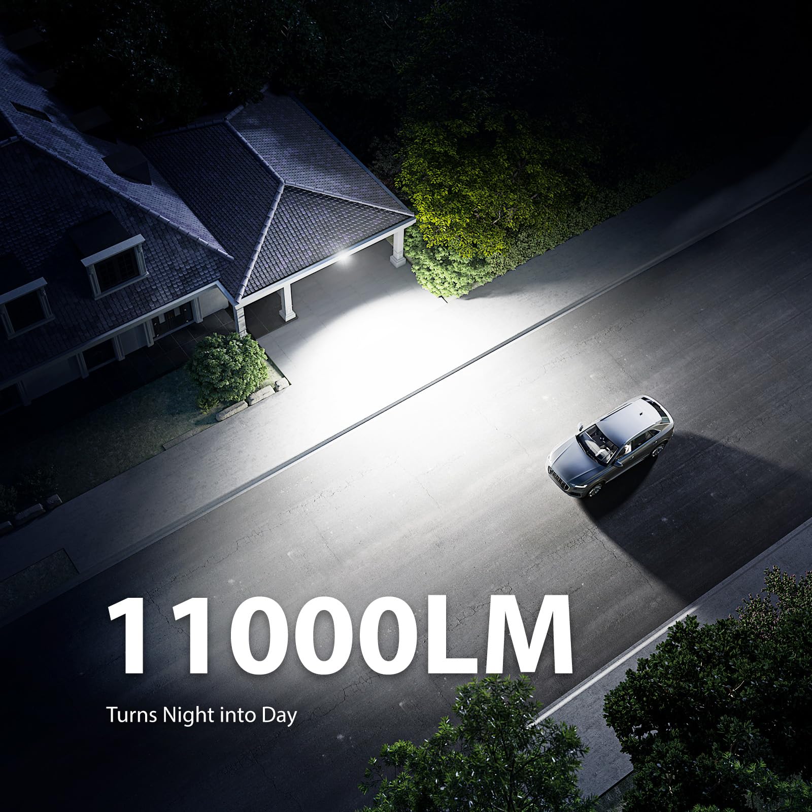 Onforu motion detection 180-degree view emphasizing hands-free nighttime safety.