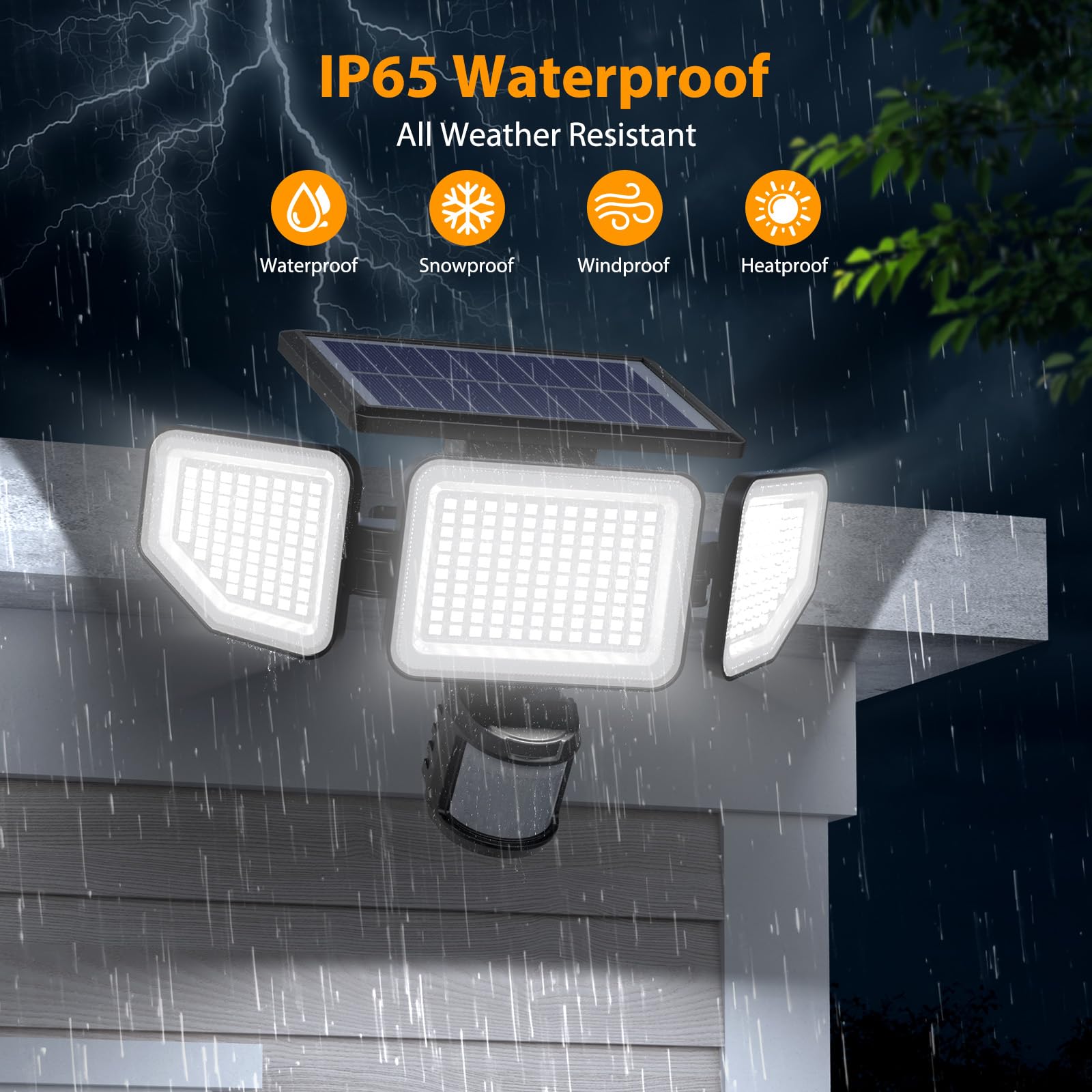 Onforu motion sensor light detects up to 40ft, proactive security.