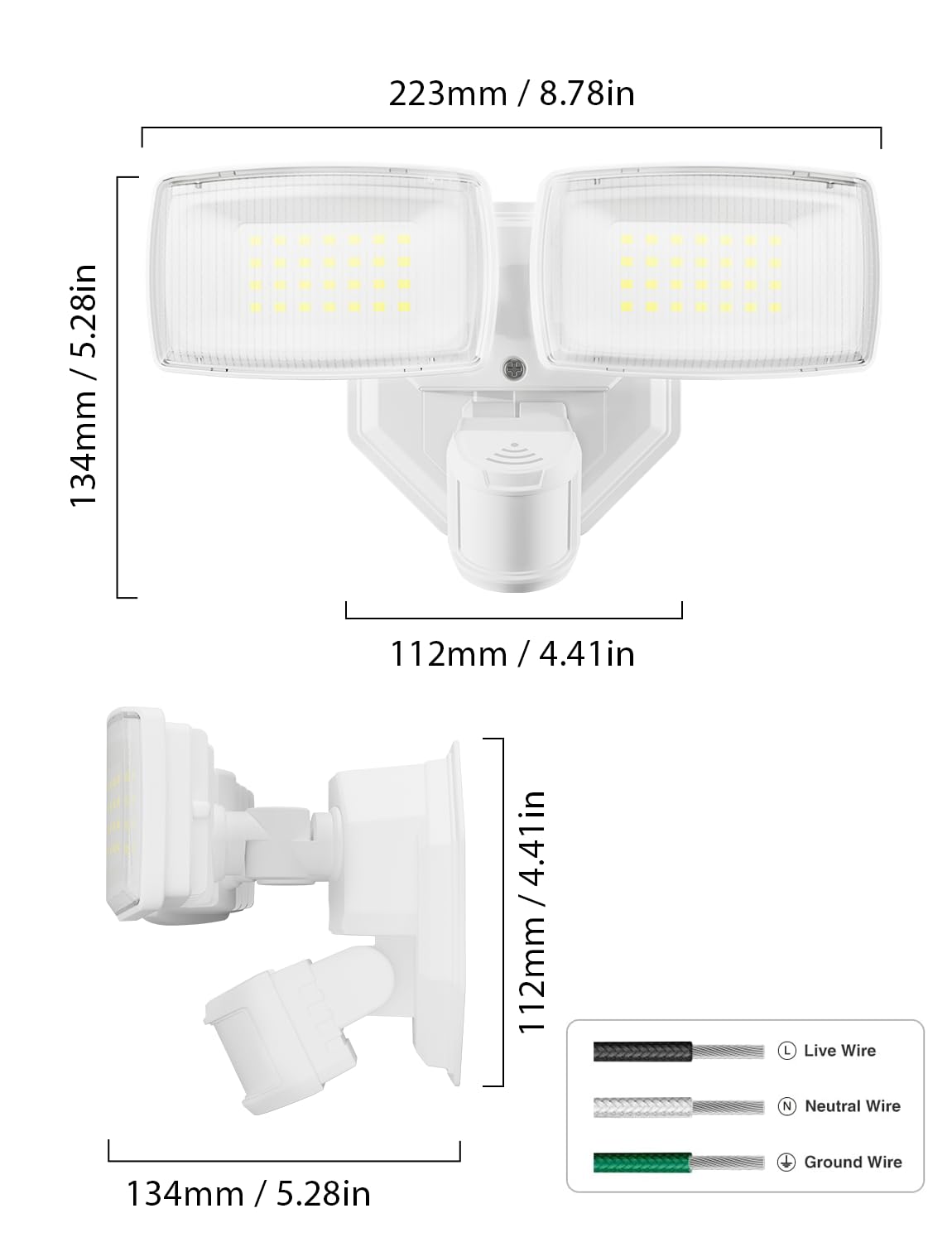 Onforu night-time use showing bright perimeter illumination.
