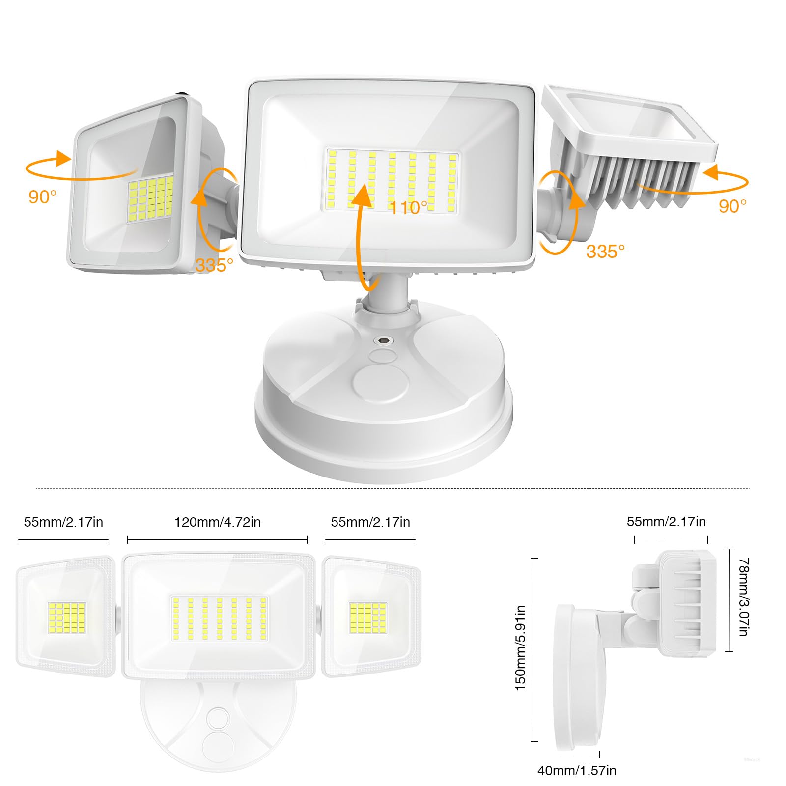 Onforu outdoor flood light at night improves area visibility