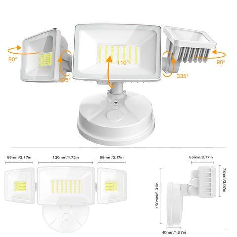 Onforu outdoor flood light at night improves area visibility