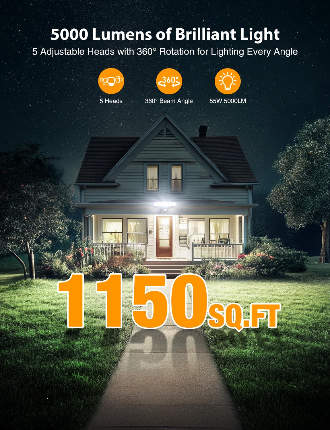 Onforu outdoor light remote control demonstrates easy mode selection from a distance.