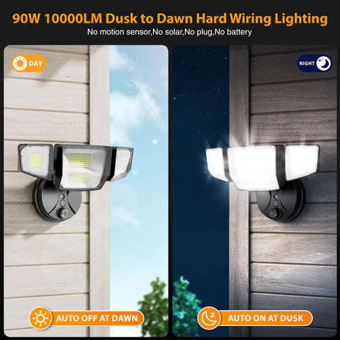 Onforu photocell dusk-to-dawn mode operates automatically after dark