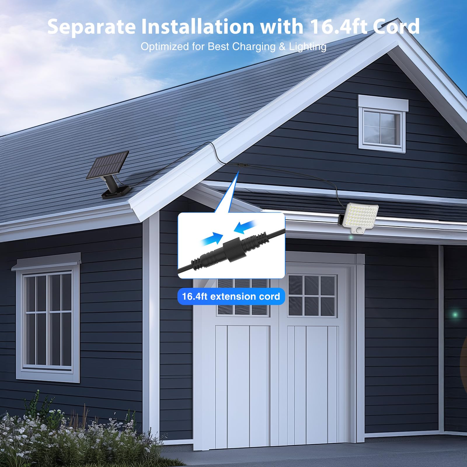 Onforu PIR motion sensor activates up to 26 feet for security.