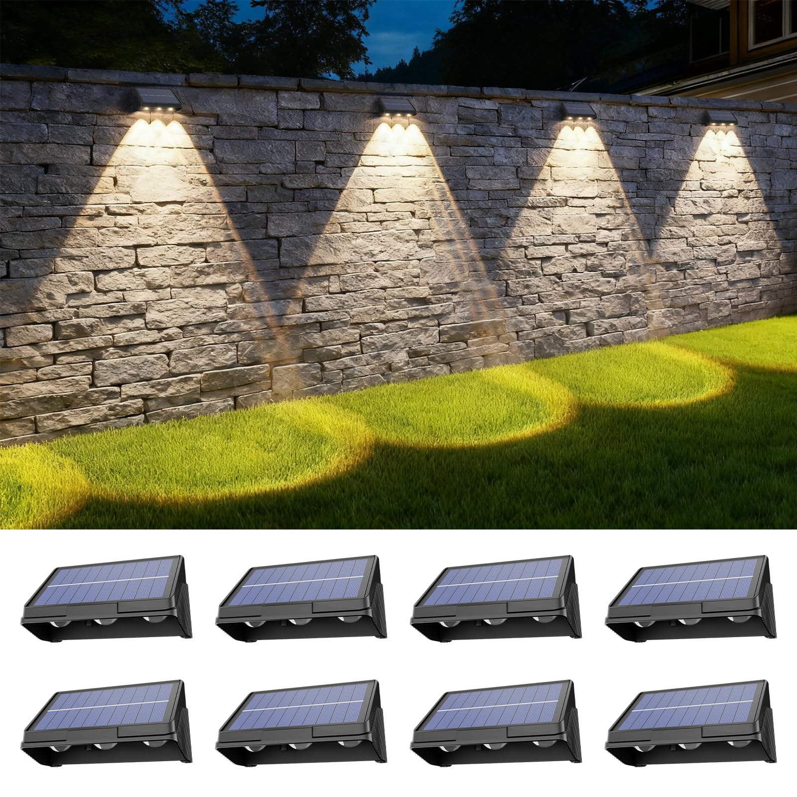 Onforu Solar Fence Lights installation for easy deck mounting and fence lining.