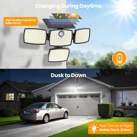 Onforu garden lights deliver all-night options with motion-activated brightness.