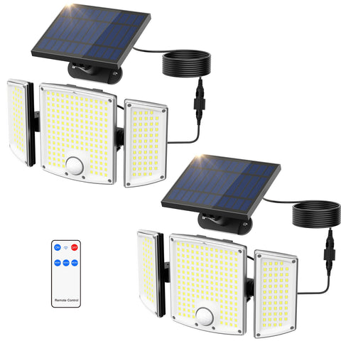 Onforu front-view solar lights show 3500lm brightness for clear entryways.