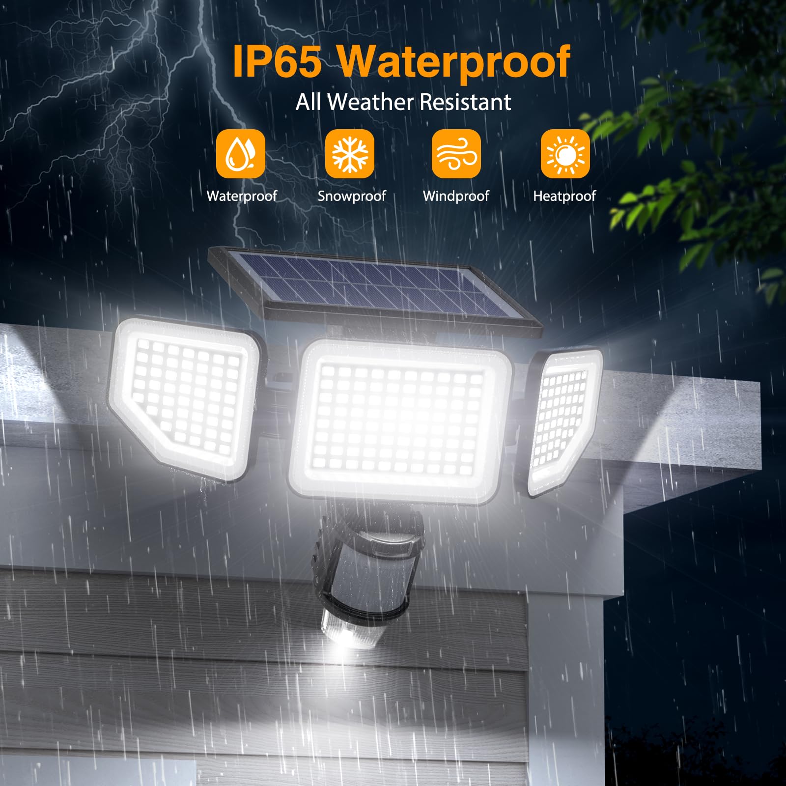 Onforu motion-sensor solar light detects motion up to 40 feet