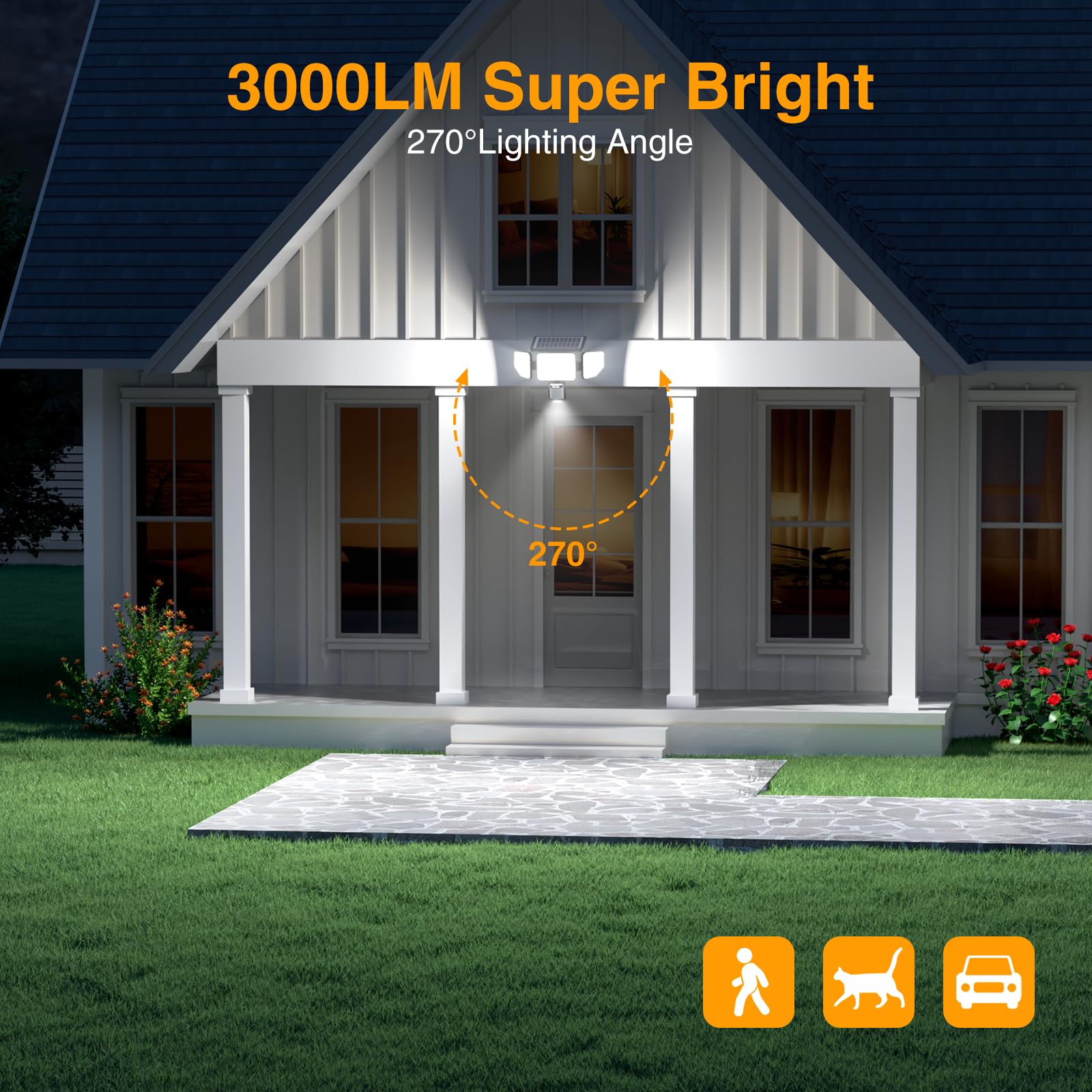 Onforu remote-control solar flood light enables easy mode switching