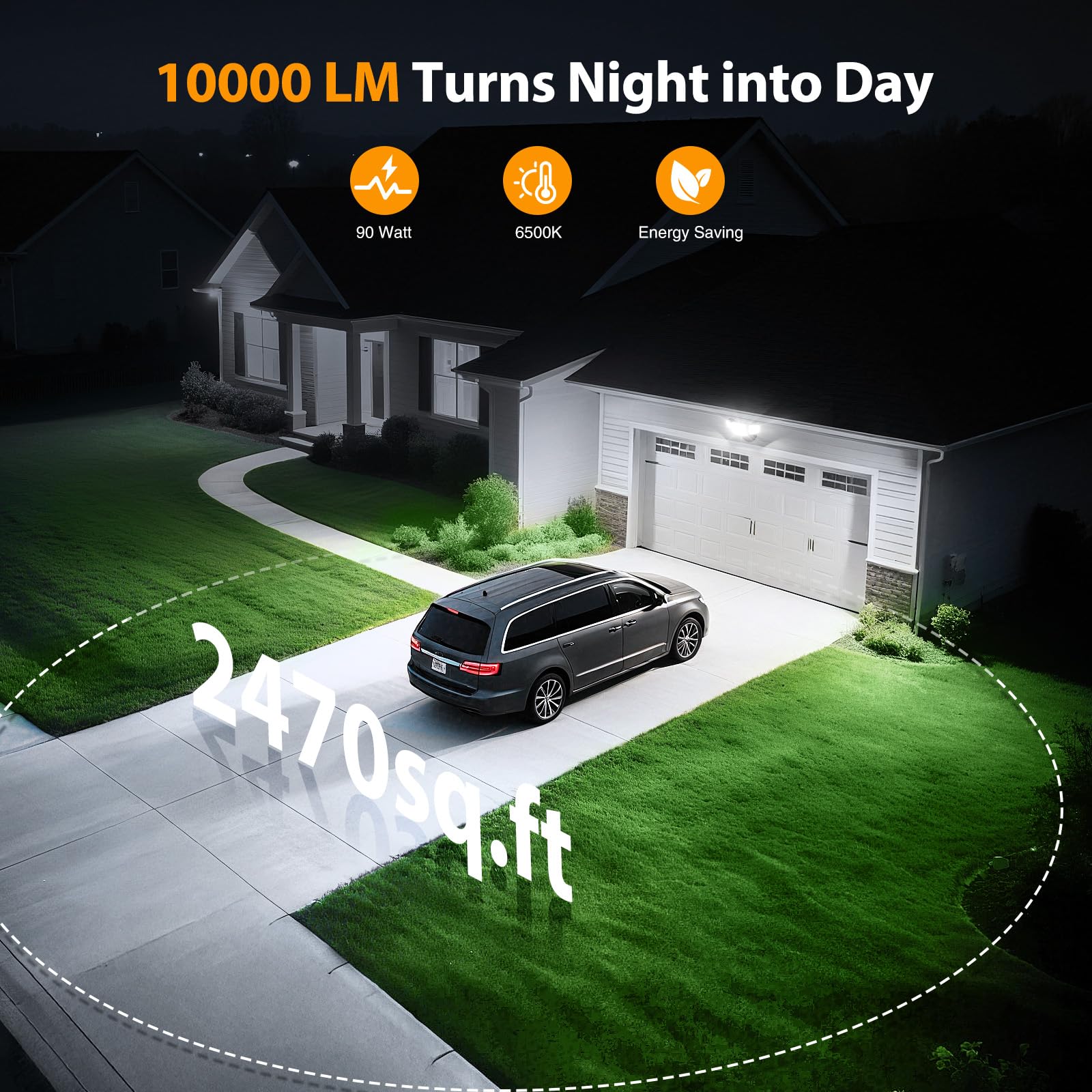 Onforu switch-controlled outdoor light turning on instantly for quick illumination