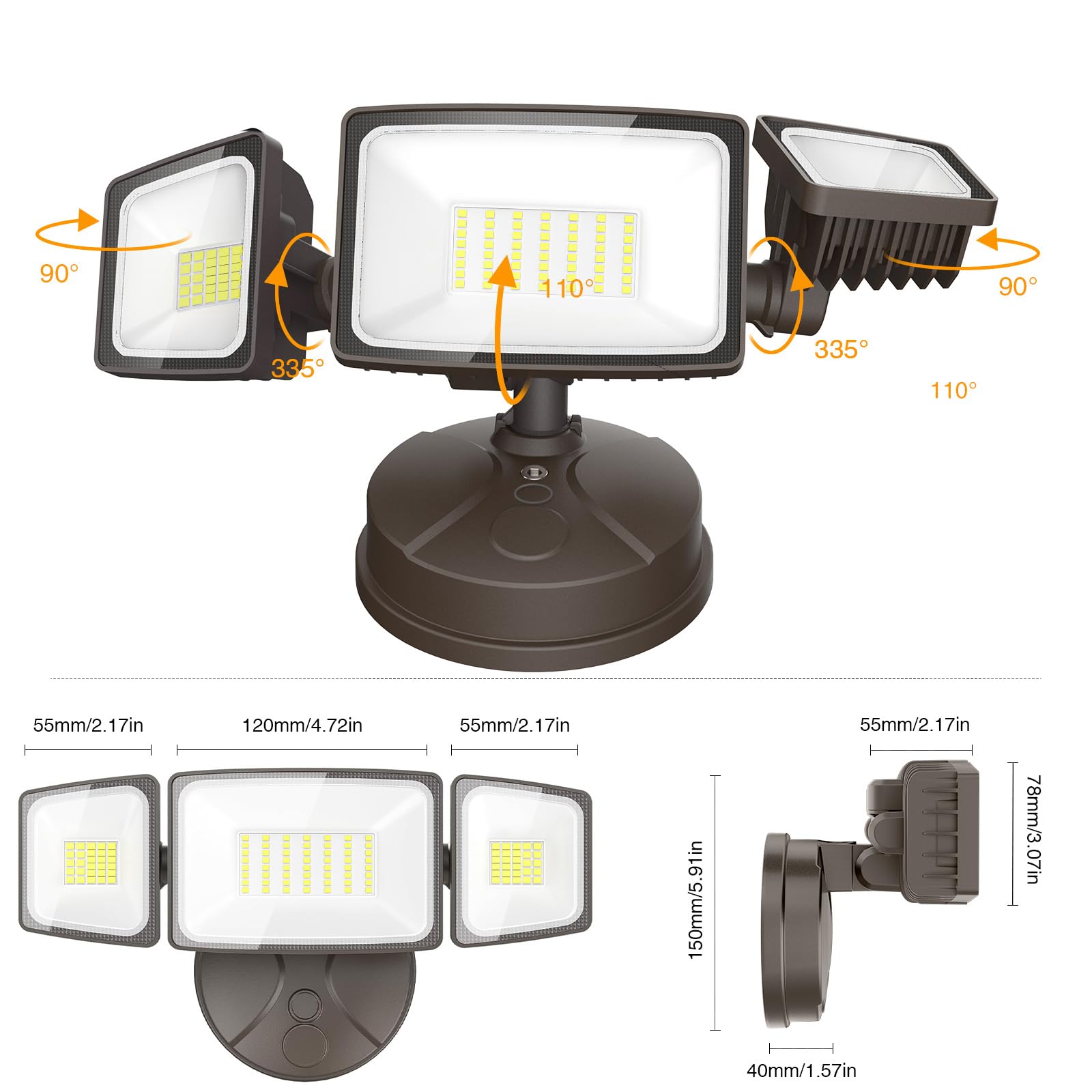 Onforu energy-efficient lighting reduces electricity use compared to traditional bulbs.