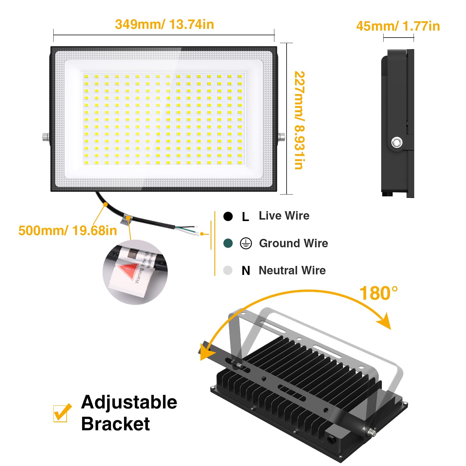 Two-pack security flood lights provide reliable outdoor coverage