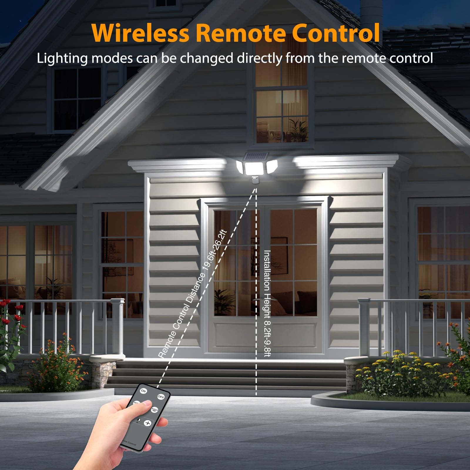 Onforu wide-angle design offers 270° coverage for large outdoor areas.