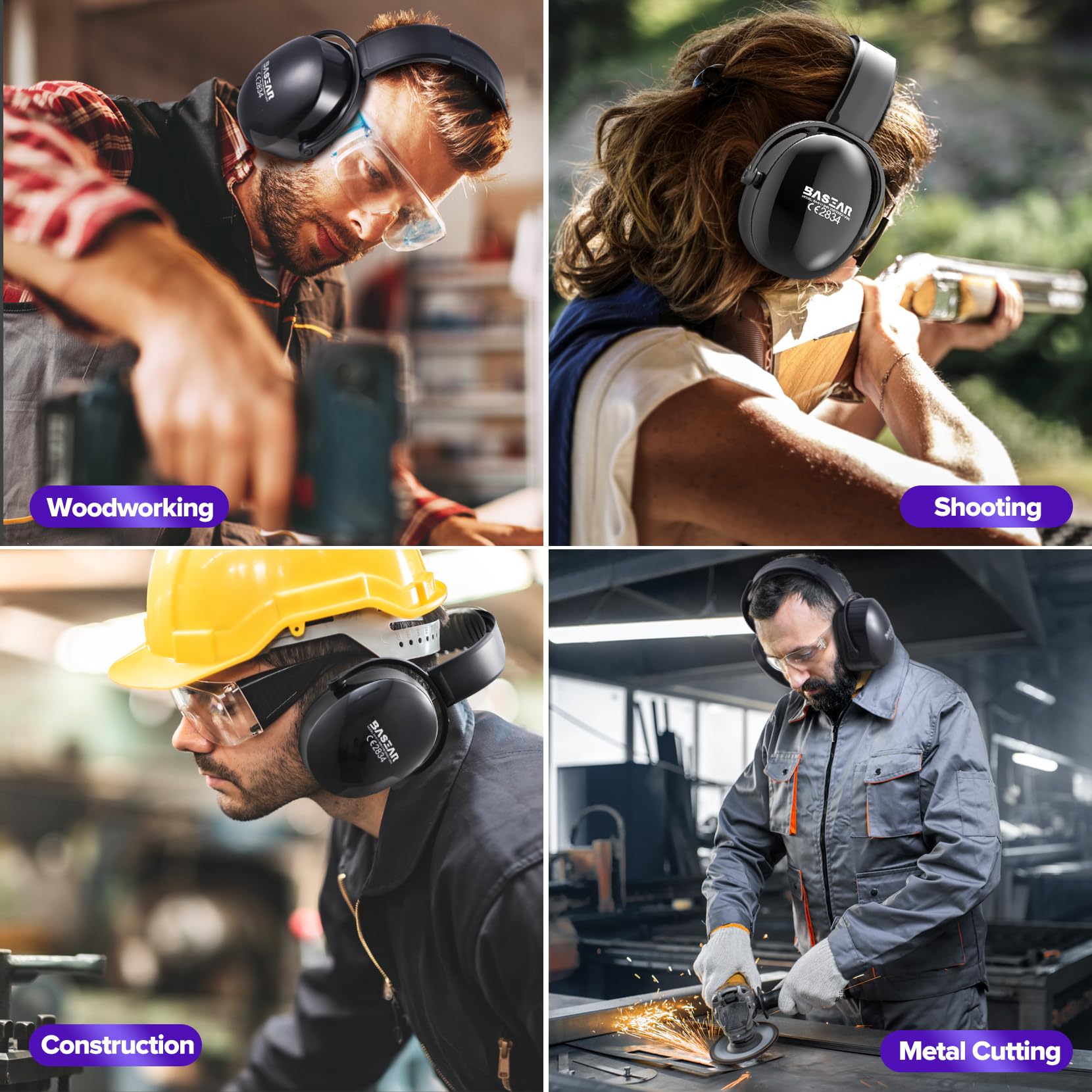Onhear multipurpose noise protection ear muffs for various environments.