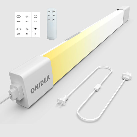 ONIDEK under-cabinet lights with remote control illuminate kitchen counters precisely.
