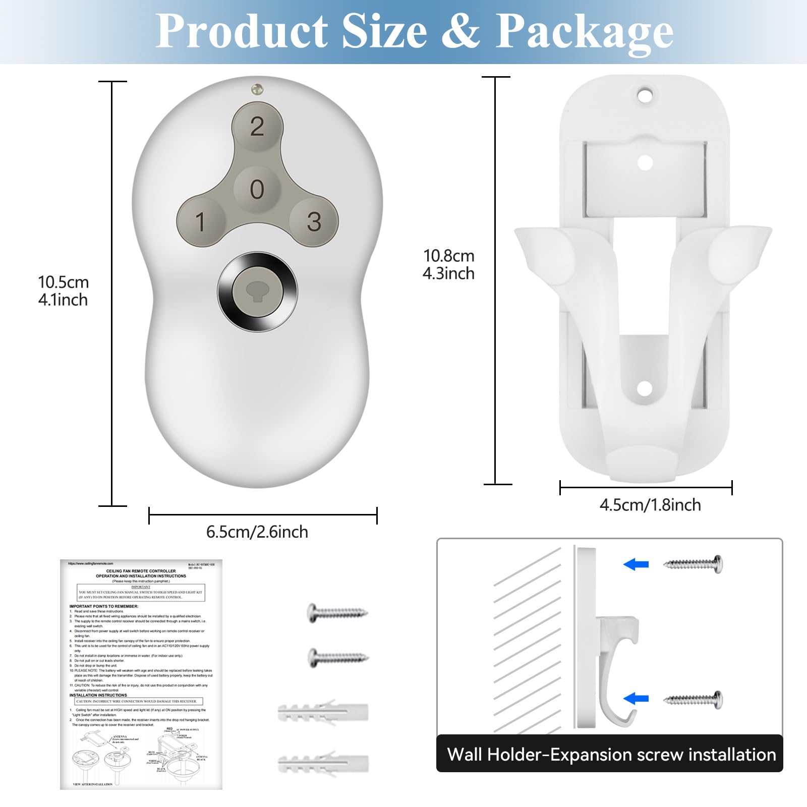 Onisamt Hunter remote setup diagram showing simple pairing steps.