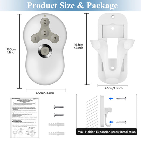 Onisamt Hunter remote setup diagram showing simple pairing steps.