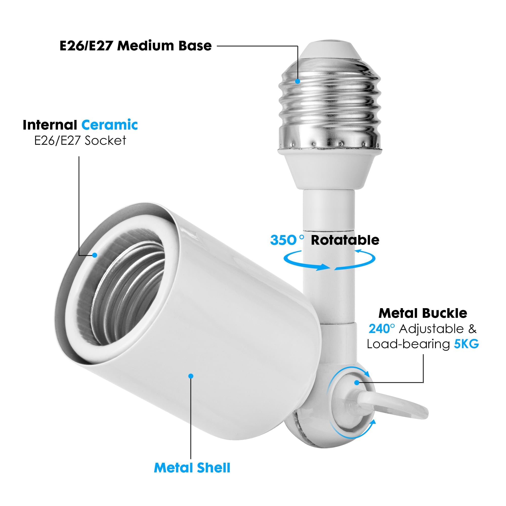 Onite 360°/270° adjustable unit enables precise positioning for cameras and lamps