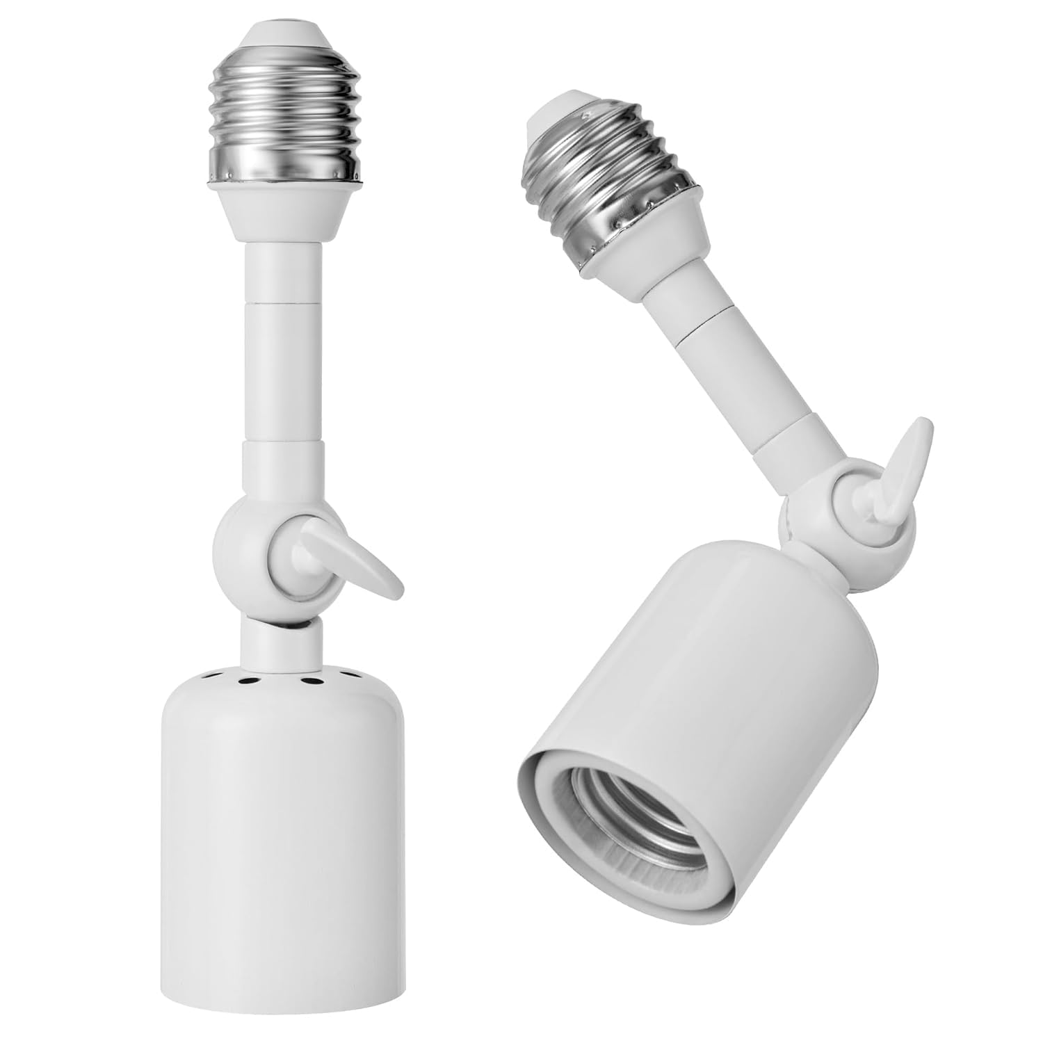 Onite heavy-duty light socket extender with 360° adjustability for stable high-wattage lighting
