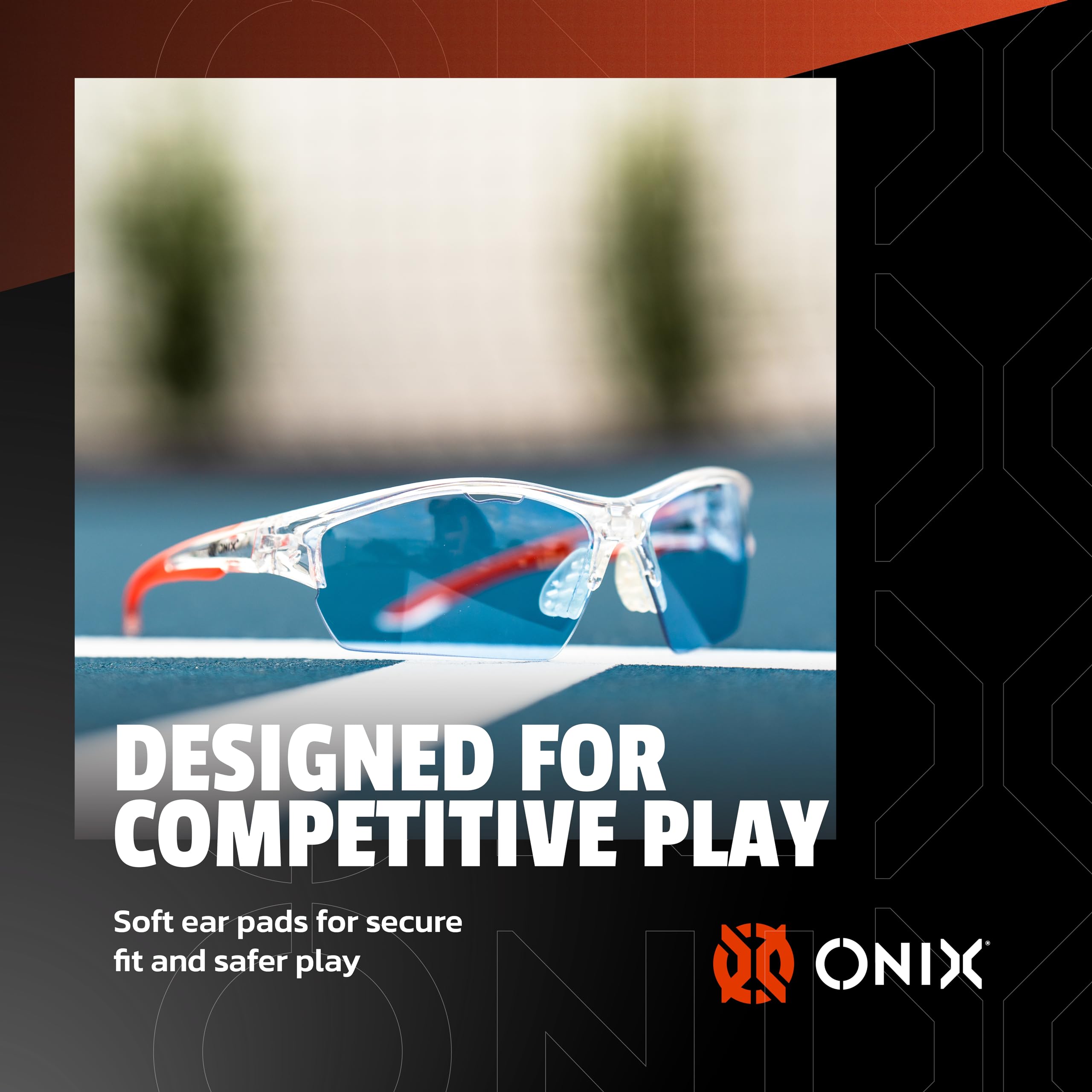 Onix Owl Eyewear clear lenses provide unobstructed visibility in bright conditions