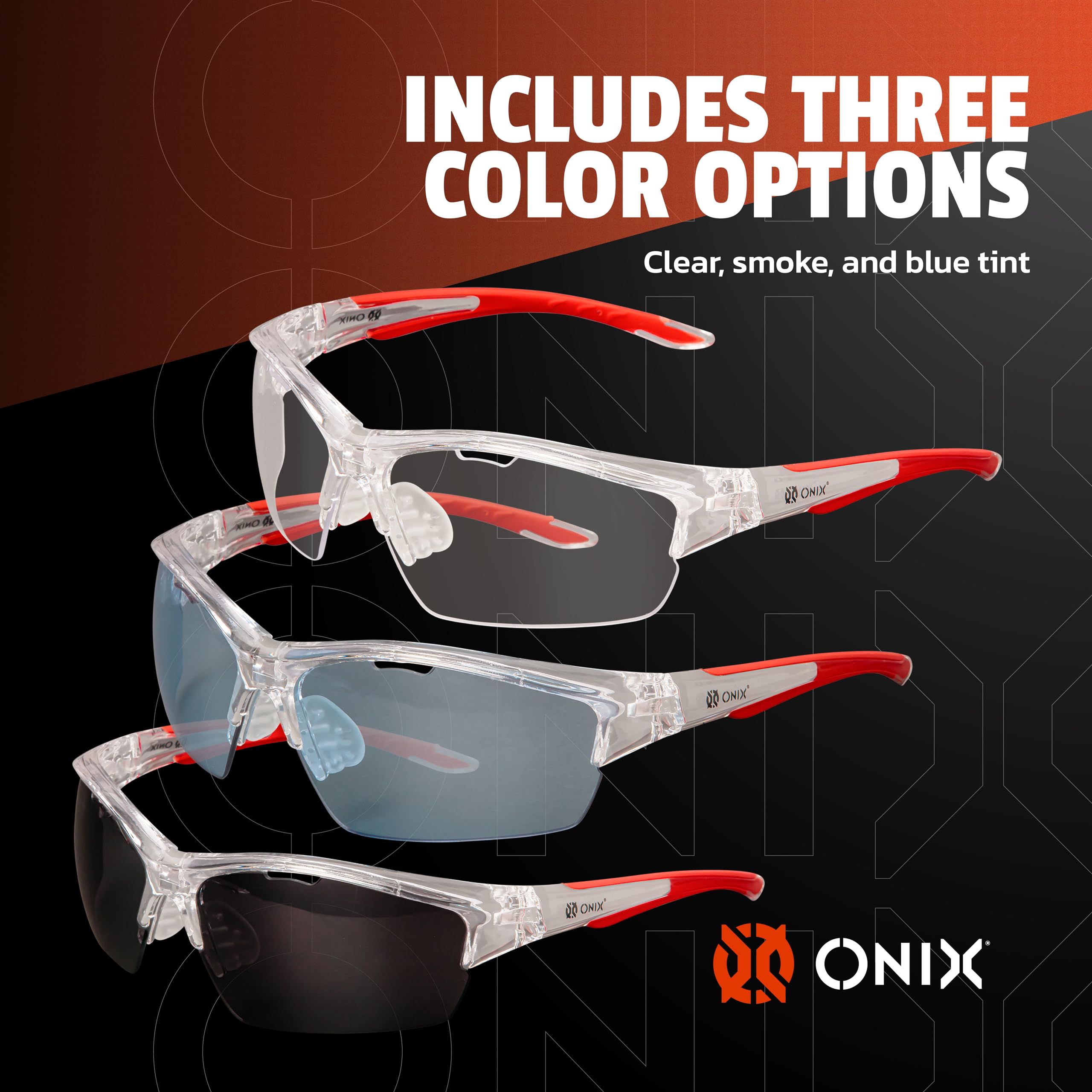 Onix Owl Eyewear soft nose pieces deliver comfortable non-slip wear