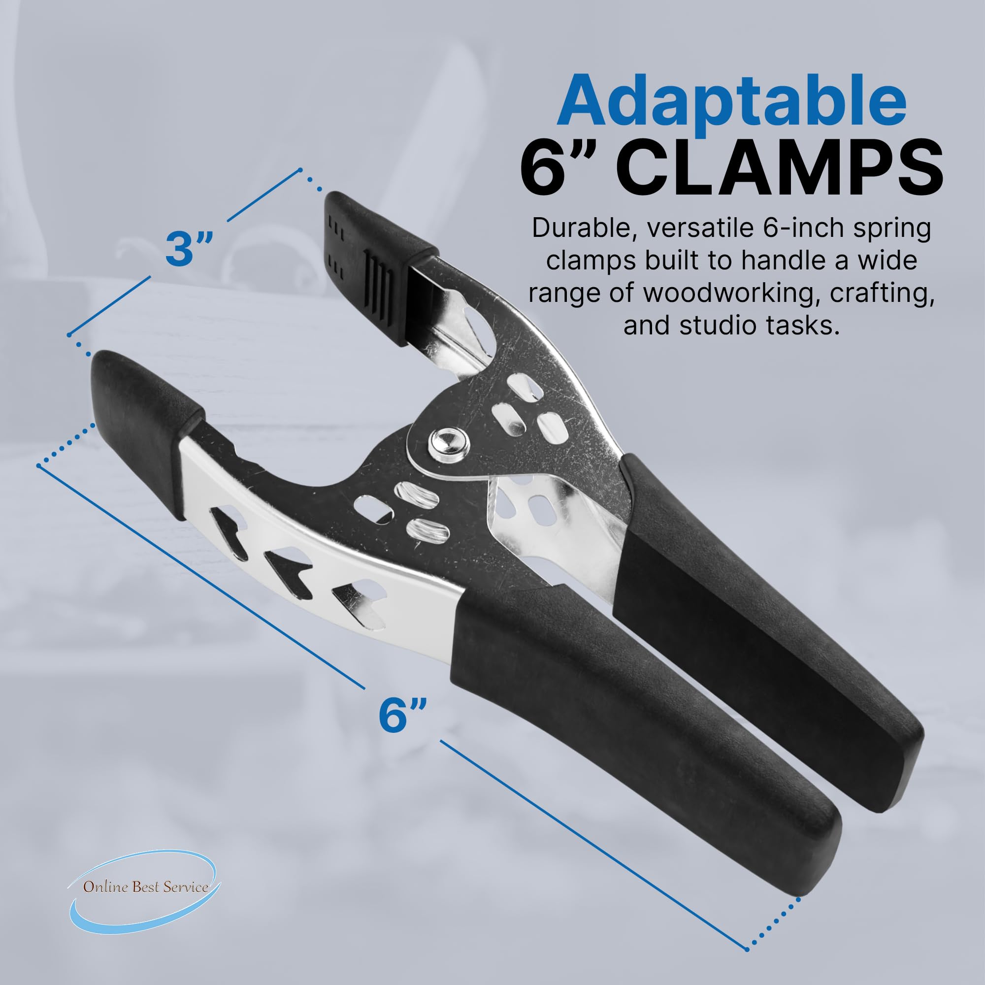 Online Best Service nickel-plated steel clamp offers rust resistance for long-term use.
