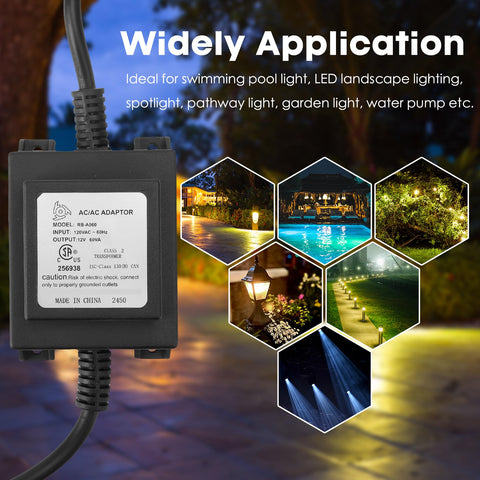 Onlyfire pool light setup using the 12V transformer for ambient glow