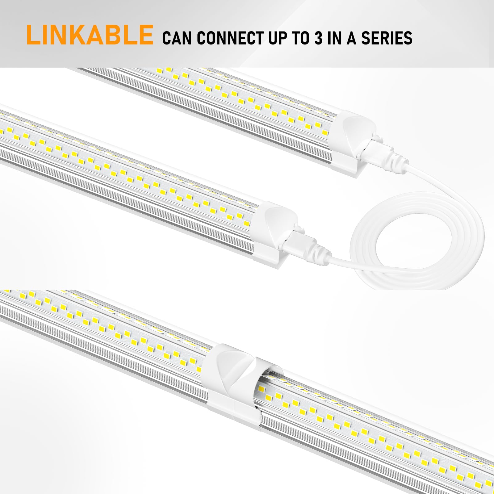 ONLYLUX 8ft LED shop light suits wide applications like garages and workshops.