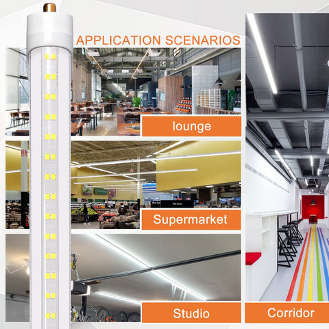 ONLYLUX 8ft LED tube 6000 lumens for bright, productive workspaces.