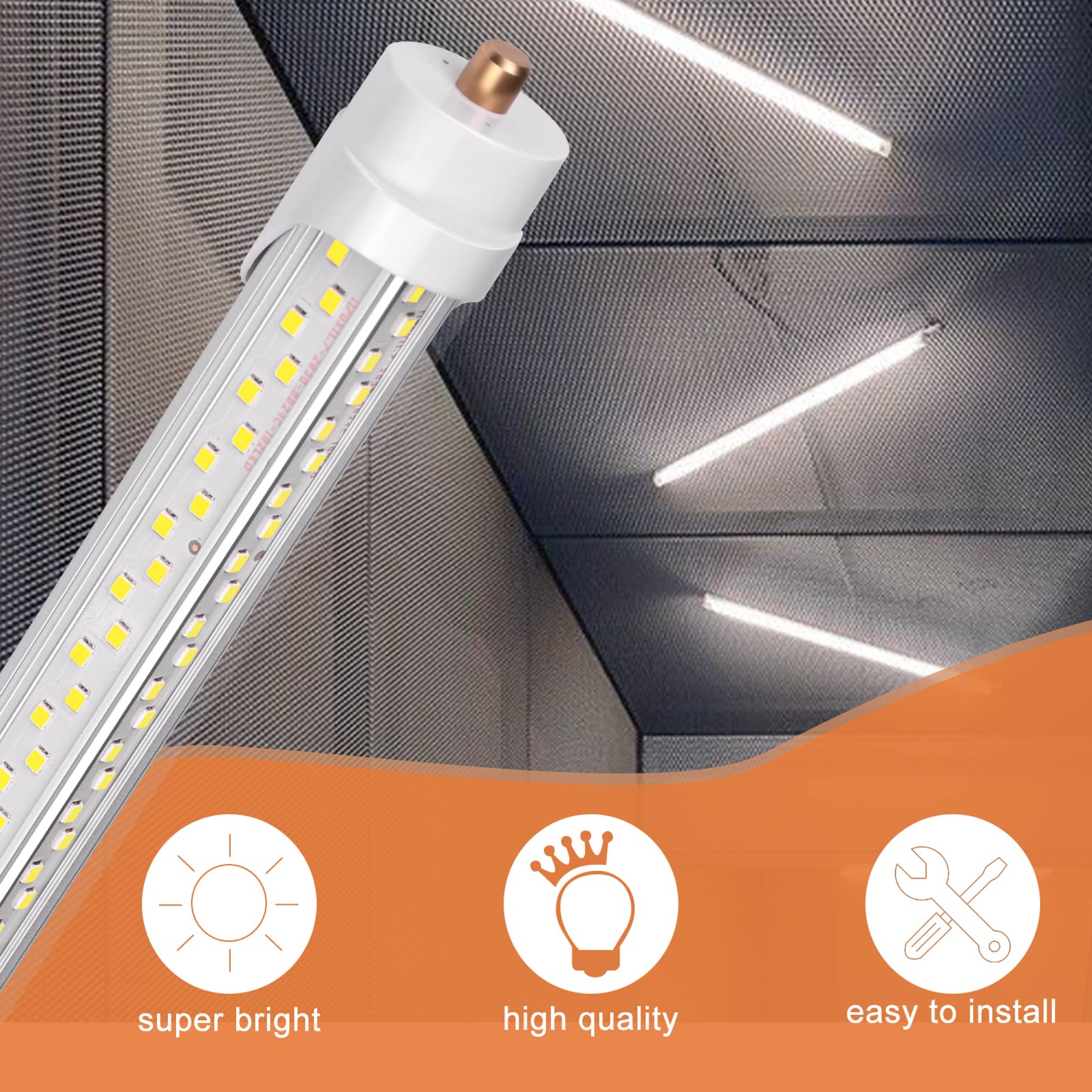 ONLYLUX clear cover LED tube provides protection and easy setup