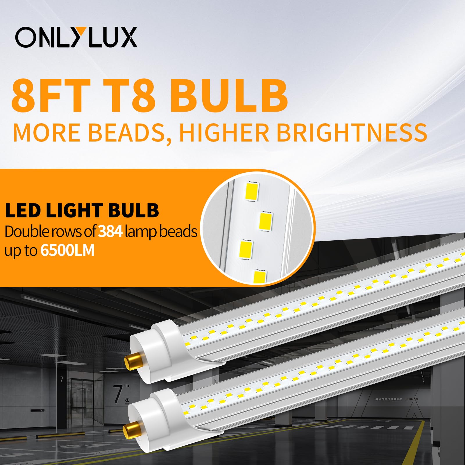 OnlyLux LED bulbs provide daylight 5000K for clear workshop visibility.