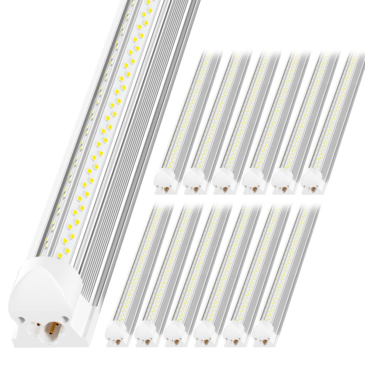 ONLYLUX LED shop light with V-shape design delivering wide, even brightness for workshops.