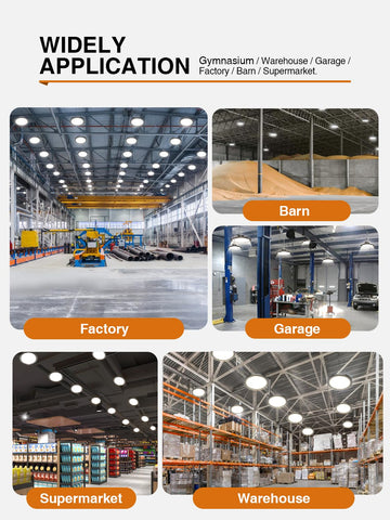 ONLYLUX UFO high bay light covered by 5-year warranty.