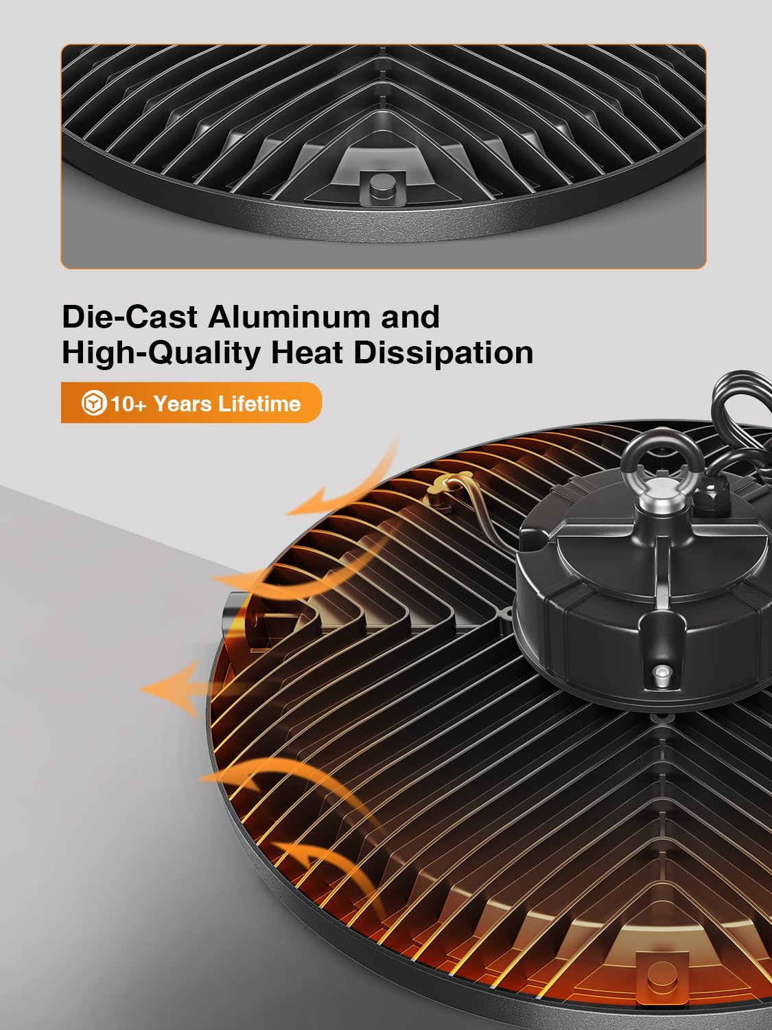 ONLYLUX UFO high bay light provides uniform illumination with minimal shadows.