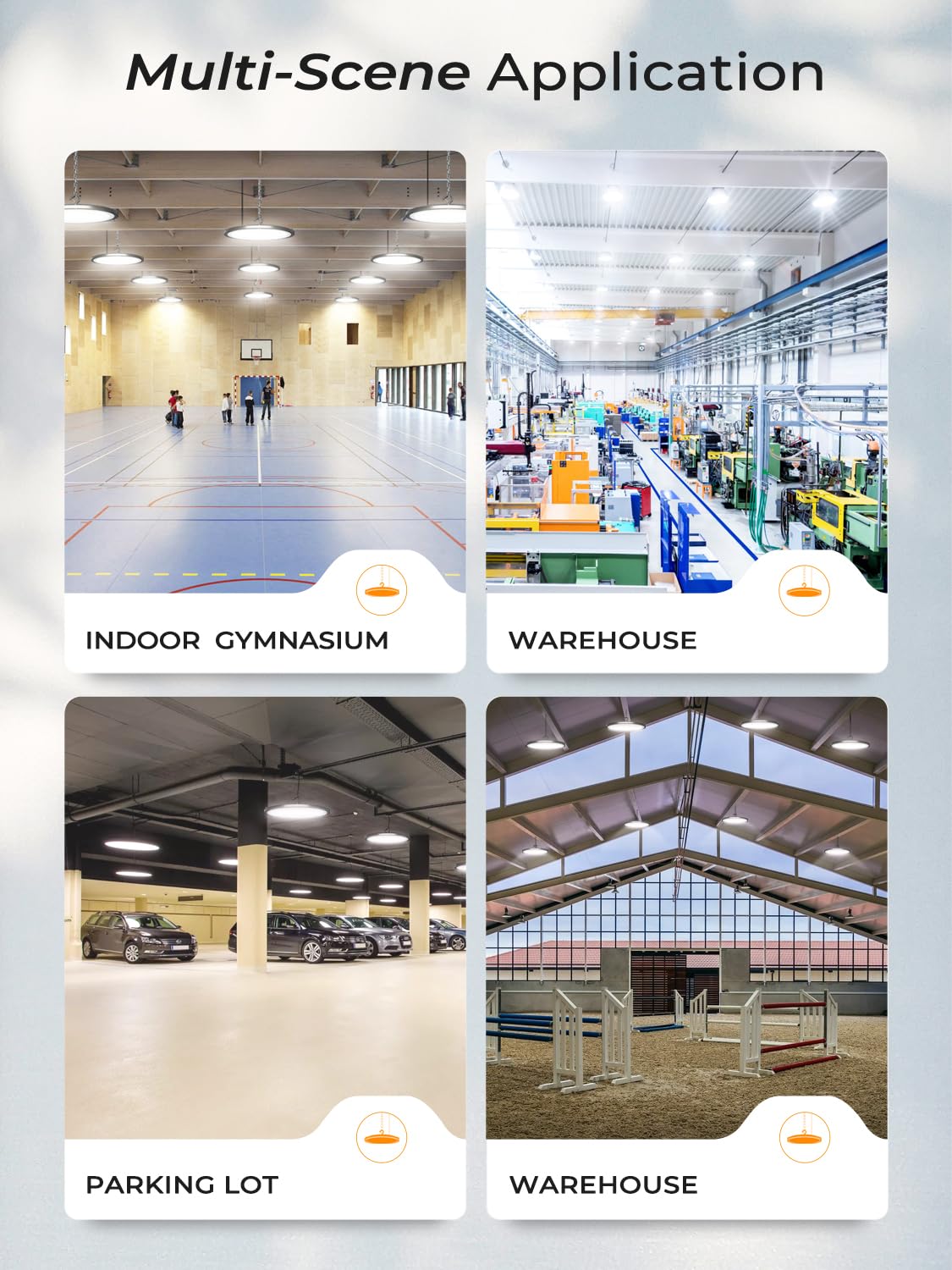 ONLYLUX UFO LED high bay light suitable for warehouse usage scenarios