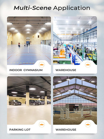 ONLYLUX UFO LED high bay light suitable for warehouse usage scenarios