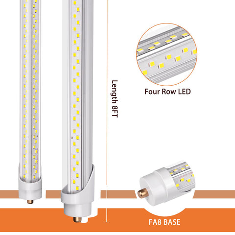 ONLYLUX v-shaped 8ft LED tube with 270-degree beam improves coverage