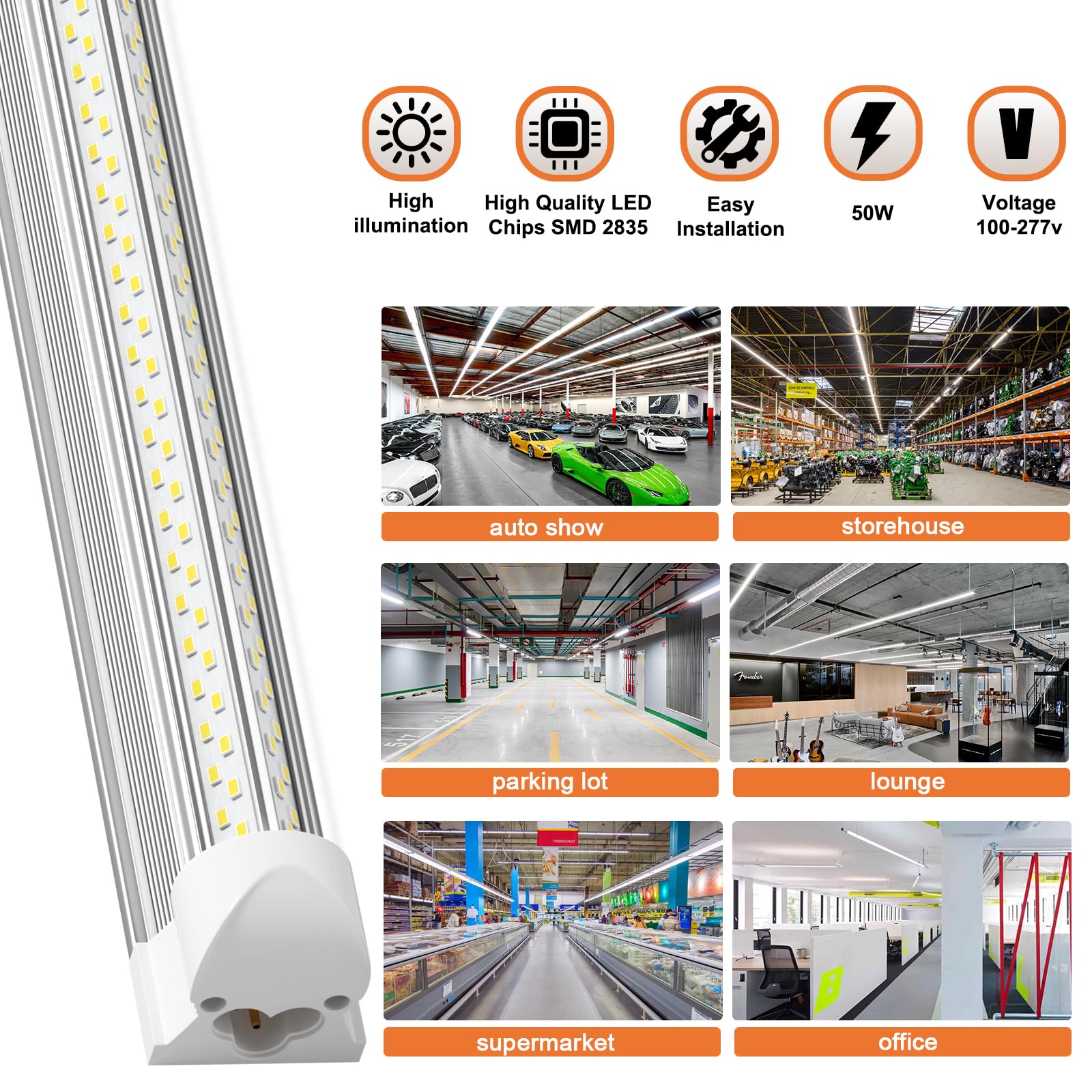 OnlyLux modern workshop lighting improves visibility across work areas.