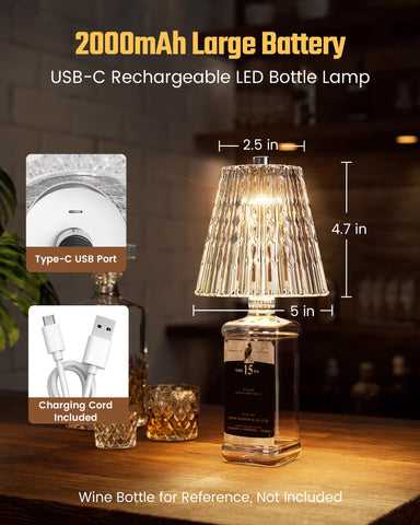 ONLYWIN 2000mAh battery powers wireless lighting with no cords needed.