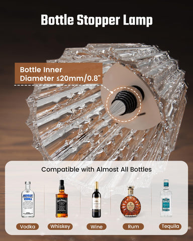 ONLYWIN crystal lampshade reflects light beautifully for stylish bottle décor.