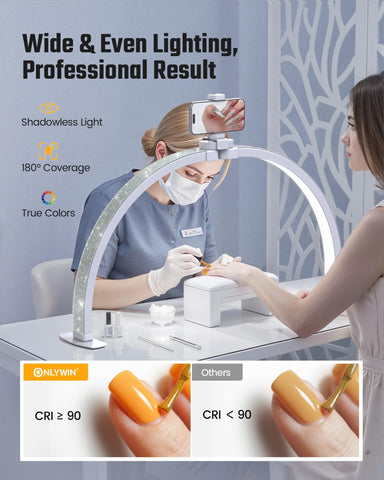 OnlyWin durable portable nail desk lamp travels easily between locations.