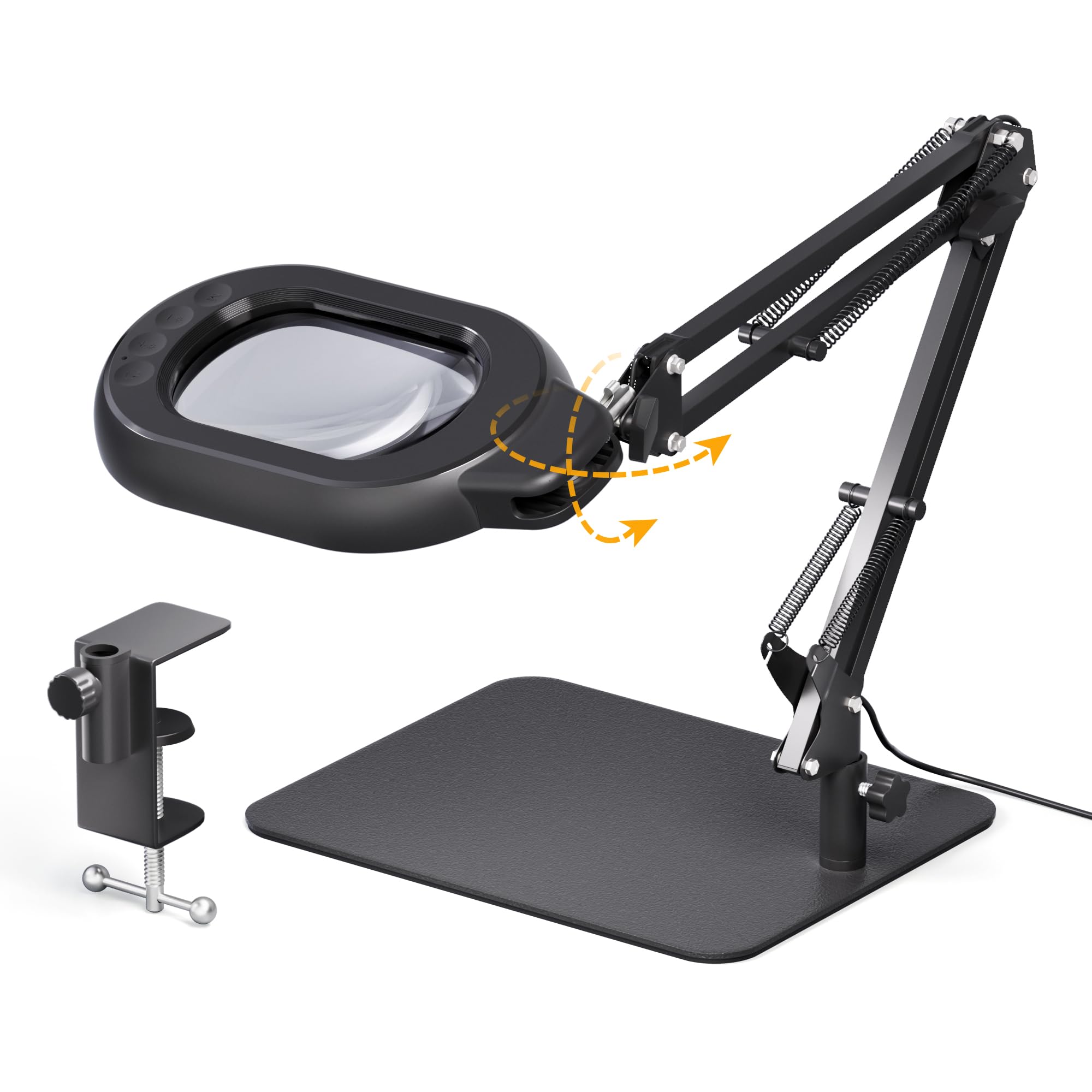 ONLYWIN magnifying desk lamp 180-degree head for easy angles.