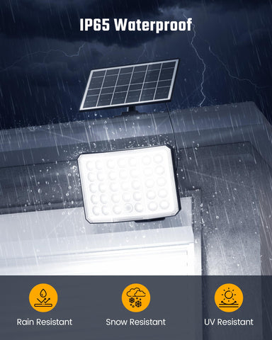 OnlyWIN IP65 weatherproof solar light withstands rain and wind year round.