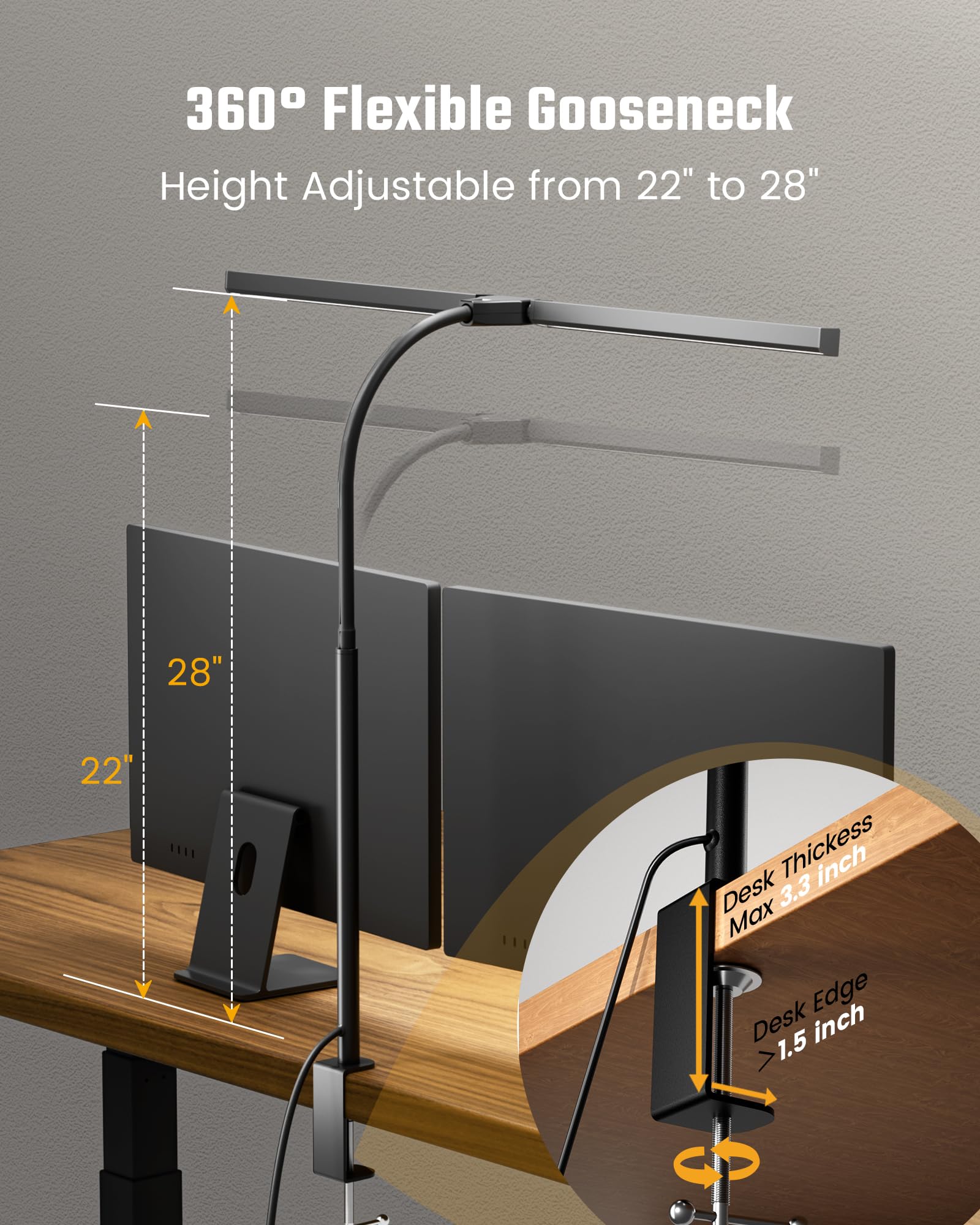 ONLYWIN lamp with three color modes suits study, work, and crafts.