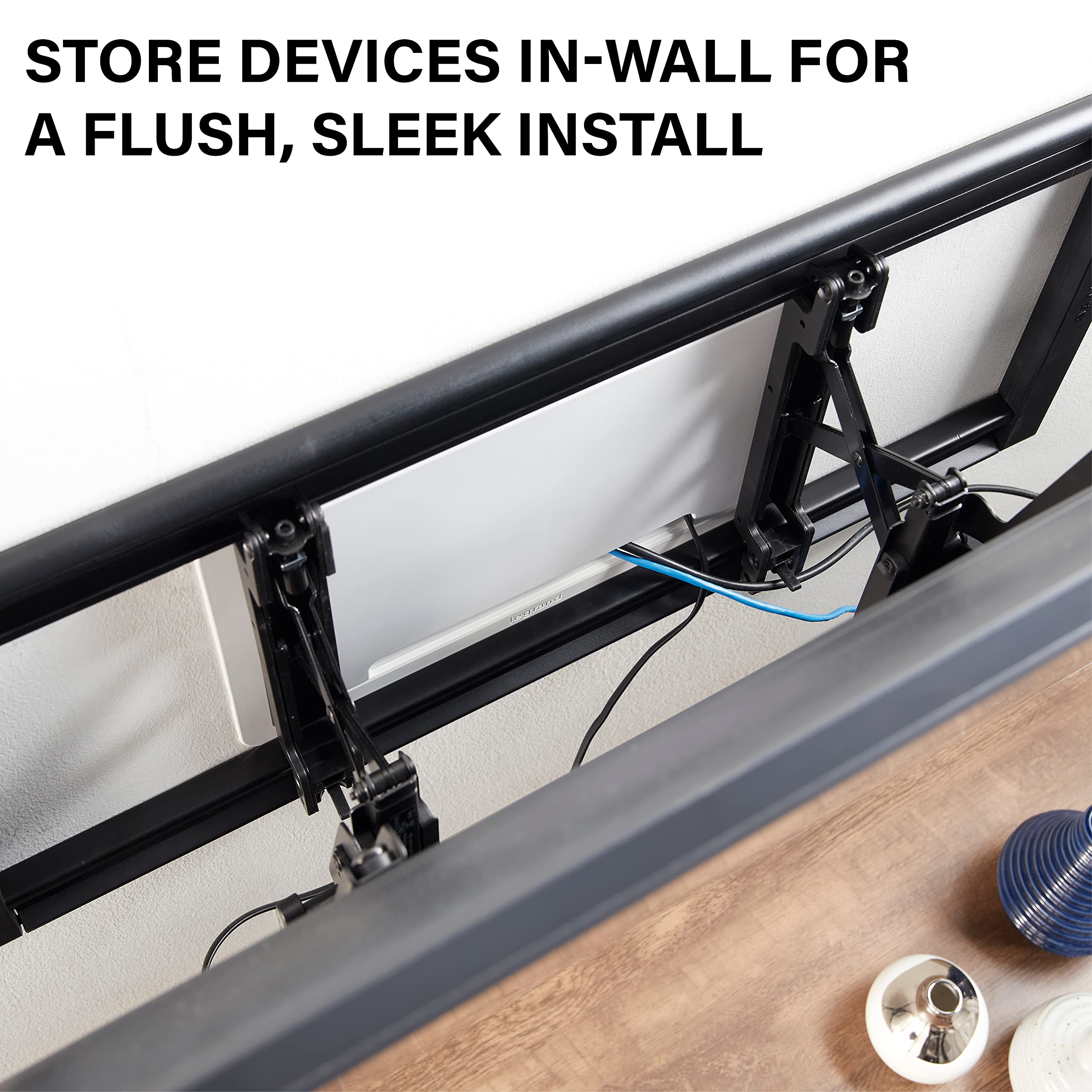 On-Q ENP0905NAV1 behind-TV installation enables clean entertainment setups.