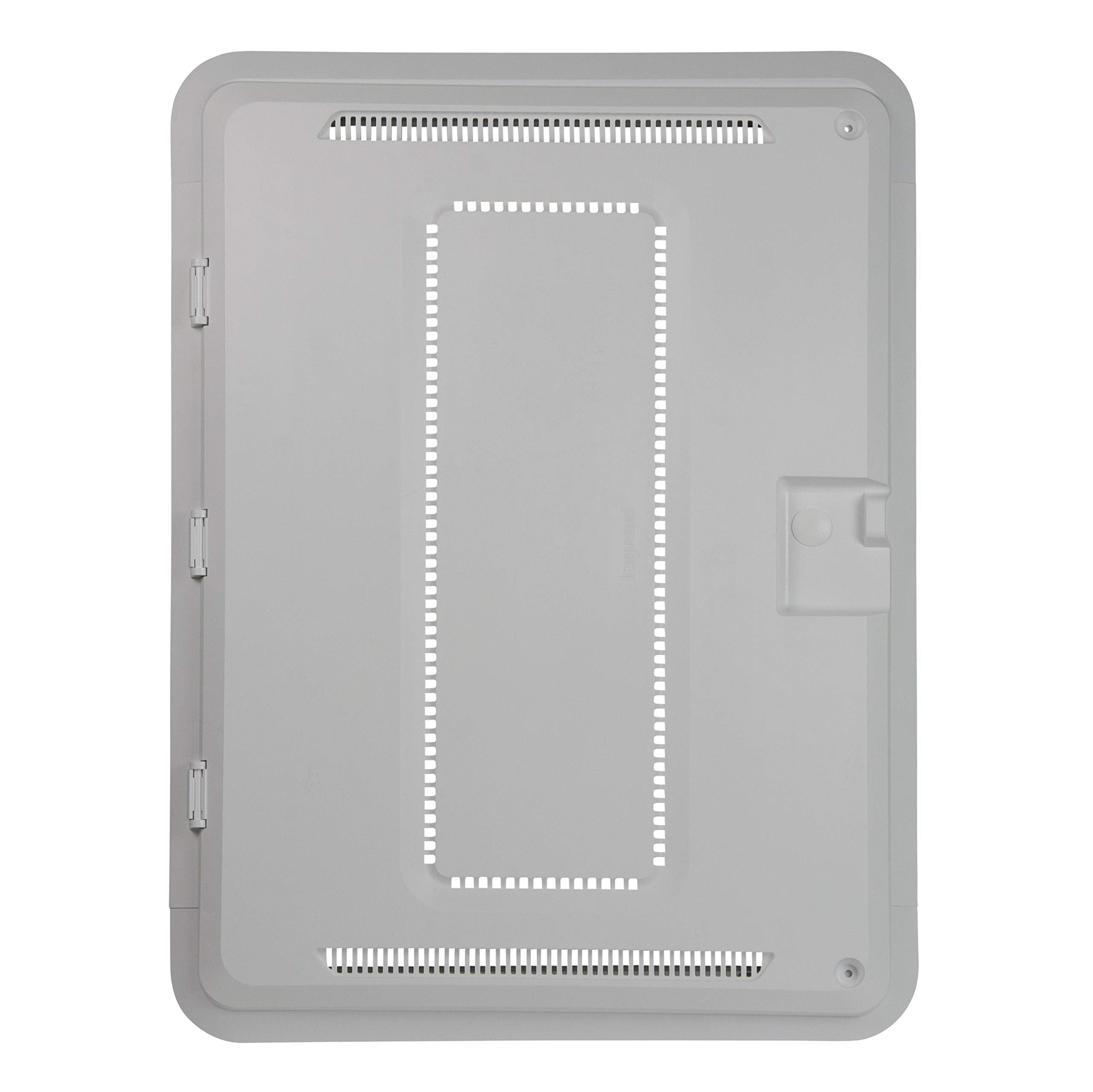 On-Q Legrand 20-Inch Media Enclosure front view, ideal for organized home networking.